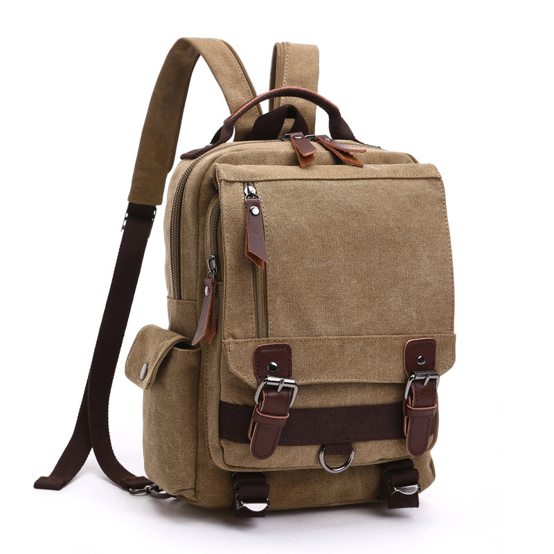 Small Canvas Backpack Double Shoulder